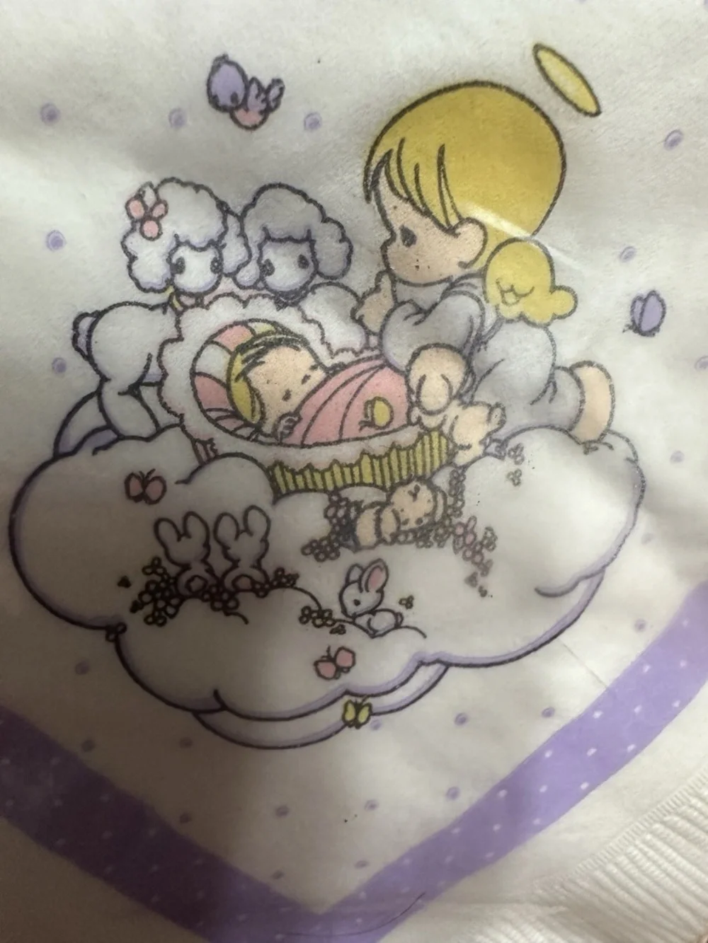 4 Packs * VTG 1994 Precious Moments BABY GIRL SHOWER party Cake Napkins Hallmark